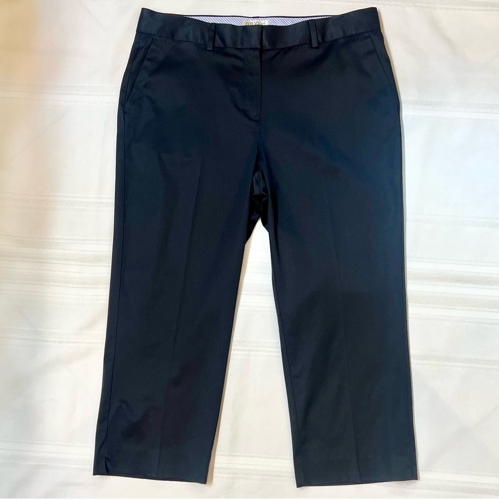 Orvis Navy Capris Wrinkle-Free‎ Cropped Chinos Sz 14 EUC - Picture 7 of 15